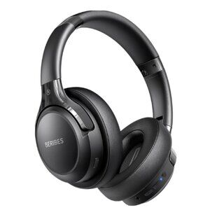 Bluetooth Headphones with Mic Over Ear – 65H Playtime, 6 EQ Modes, HiFi Sound